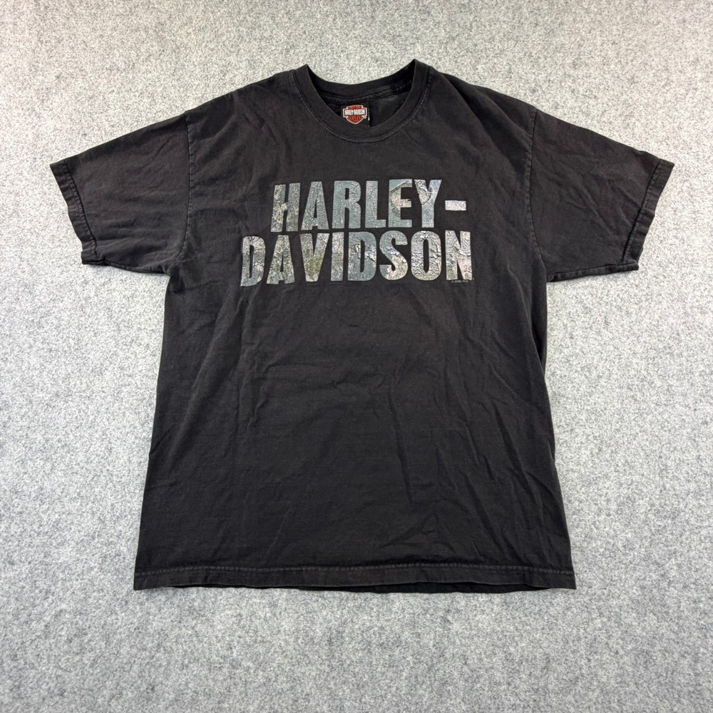 Harley-Davidson Big Sky Montana Graphic T-Shirt Black Mens Large Cotton - Picture 2 of 5